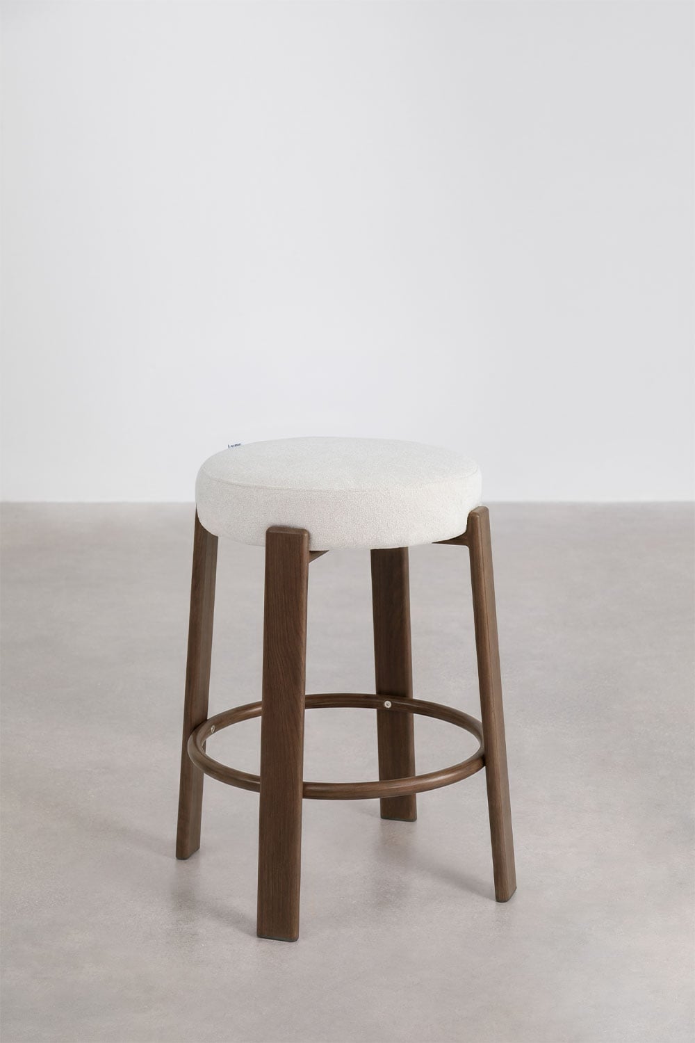 Tabouret haut en tissu chenille et fer Jolie, image de la galerie 3