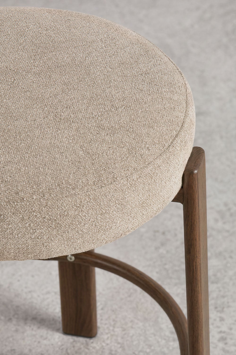 Pack de 2 tabourets hauts en tissu chenille et fer Jolie, image de la galerie 4