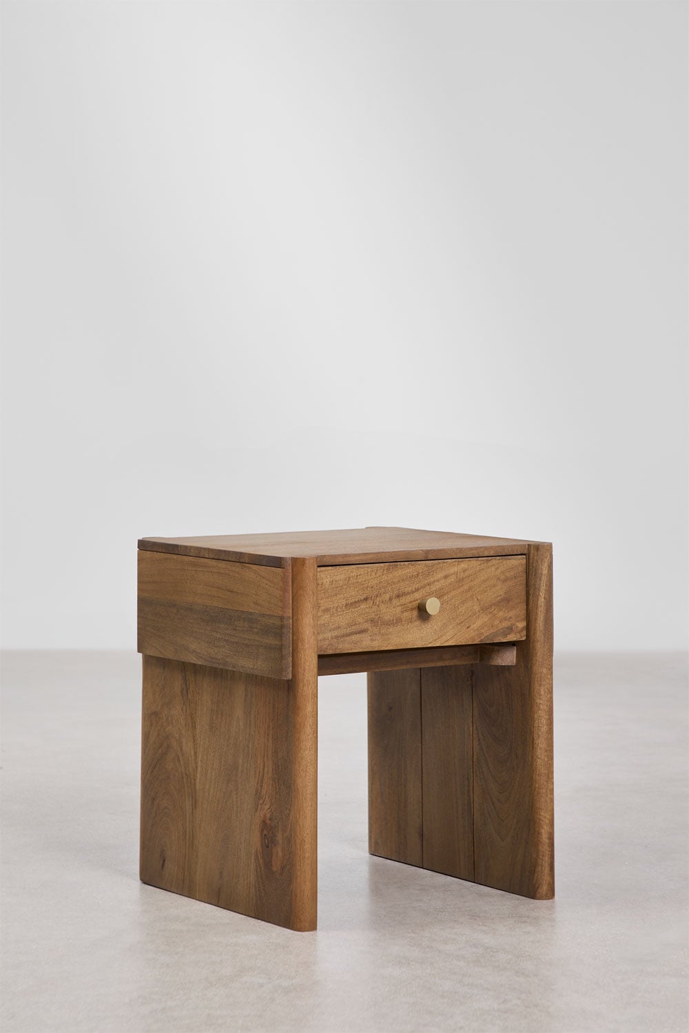 Table de chevet 45x45 cm en bois de manguier Antonela, image de la galerie 1