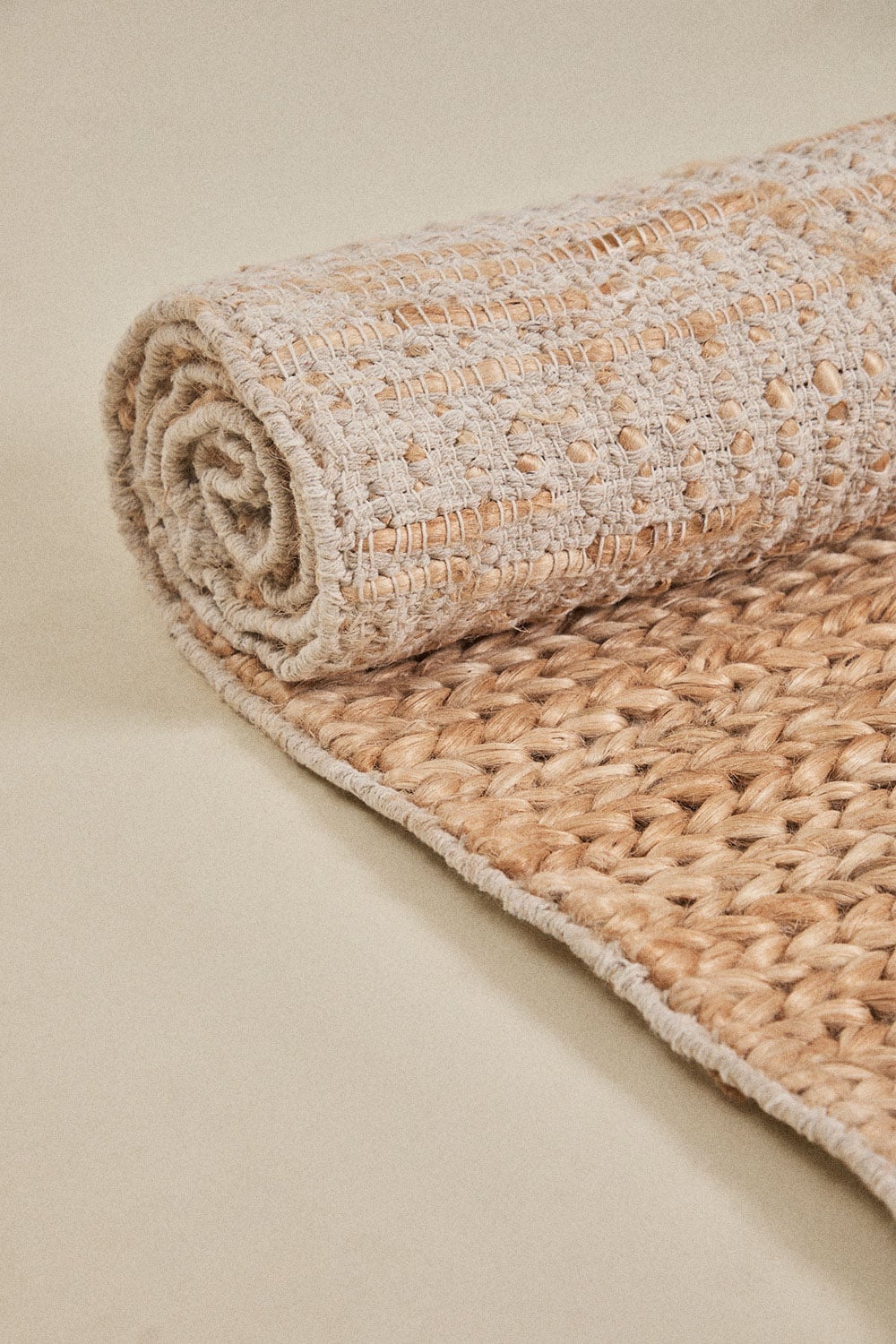 Tapis rectangulaire en jute et coton Nathaniel, image de la galerie 2