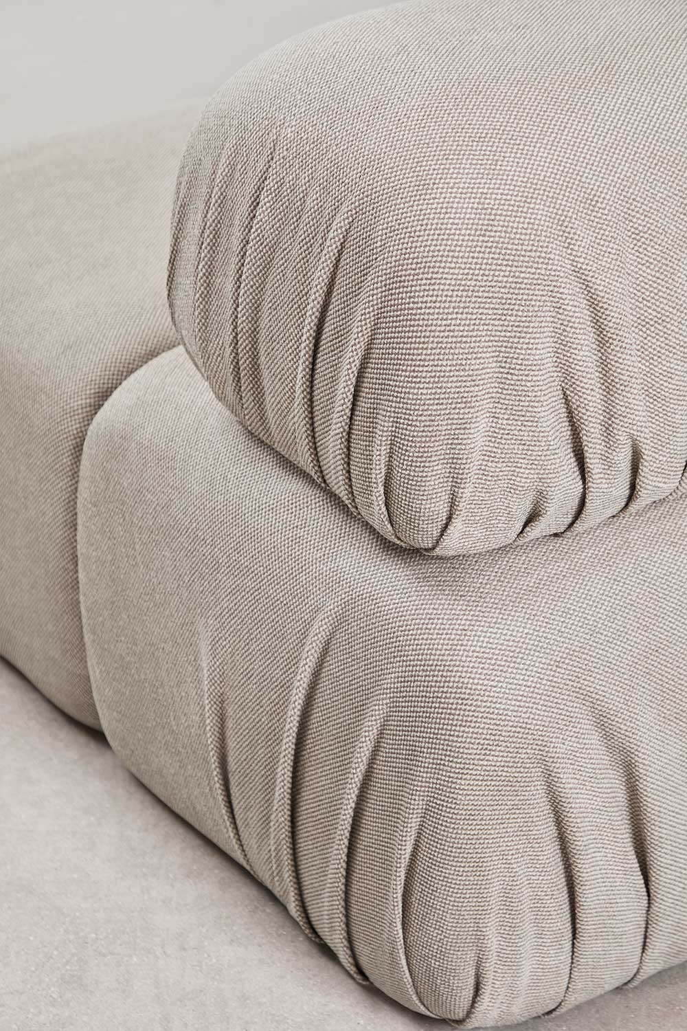 Canapé modulaire 3 pièces en bouclé emballé sous vide Kendall, image de la galerie 5