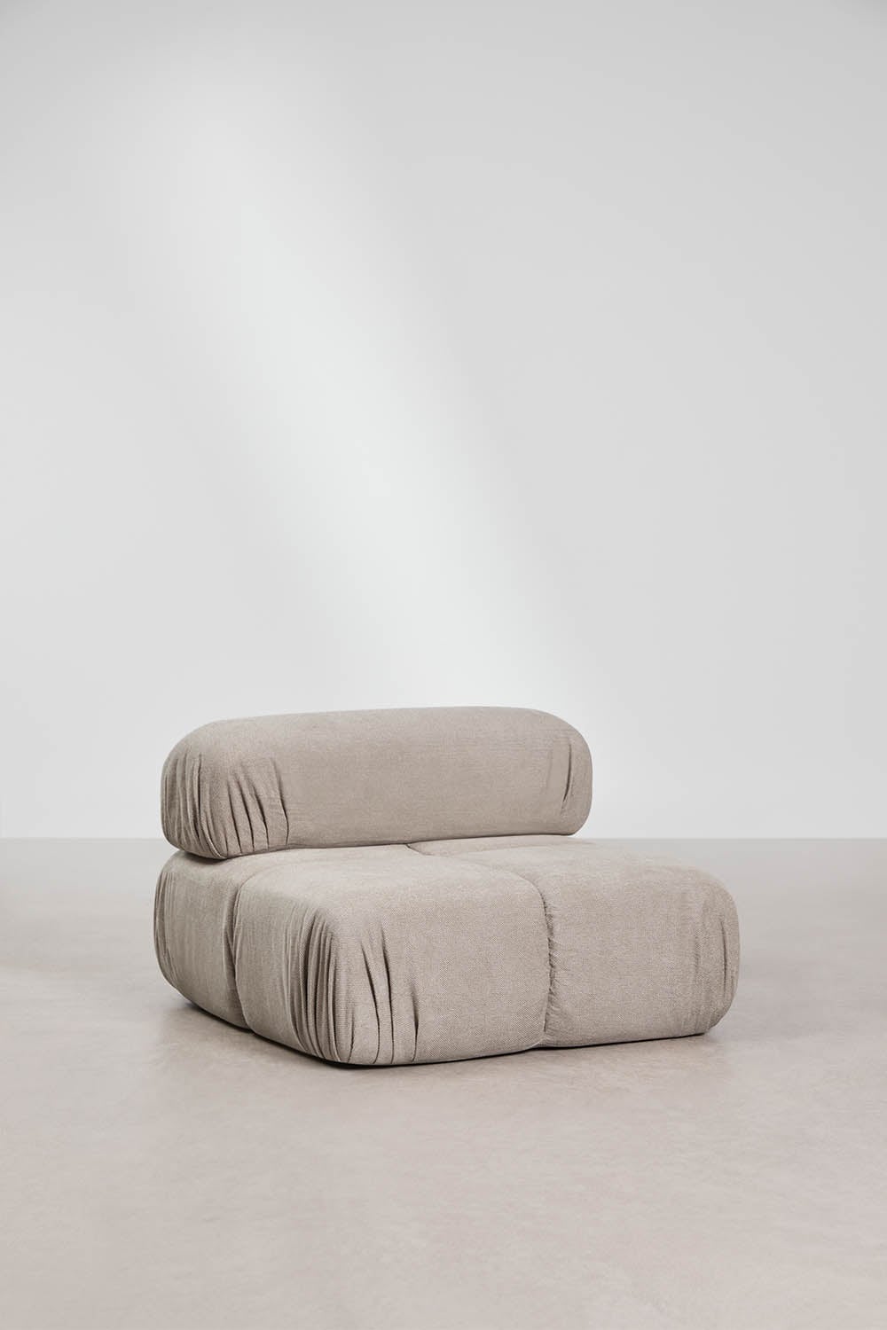 Canapé modulaire 4 pièces en bouclé emballé sous vide Kendall, image de la galerie 6