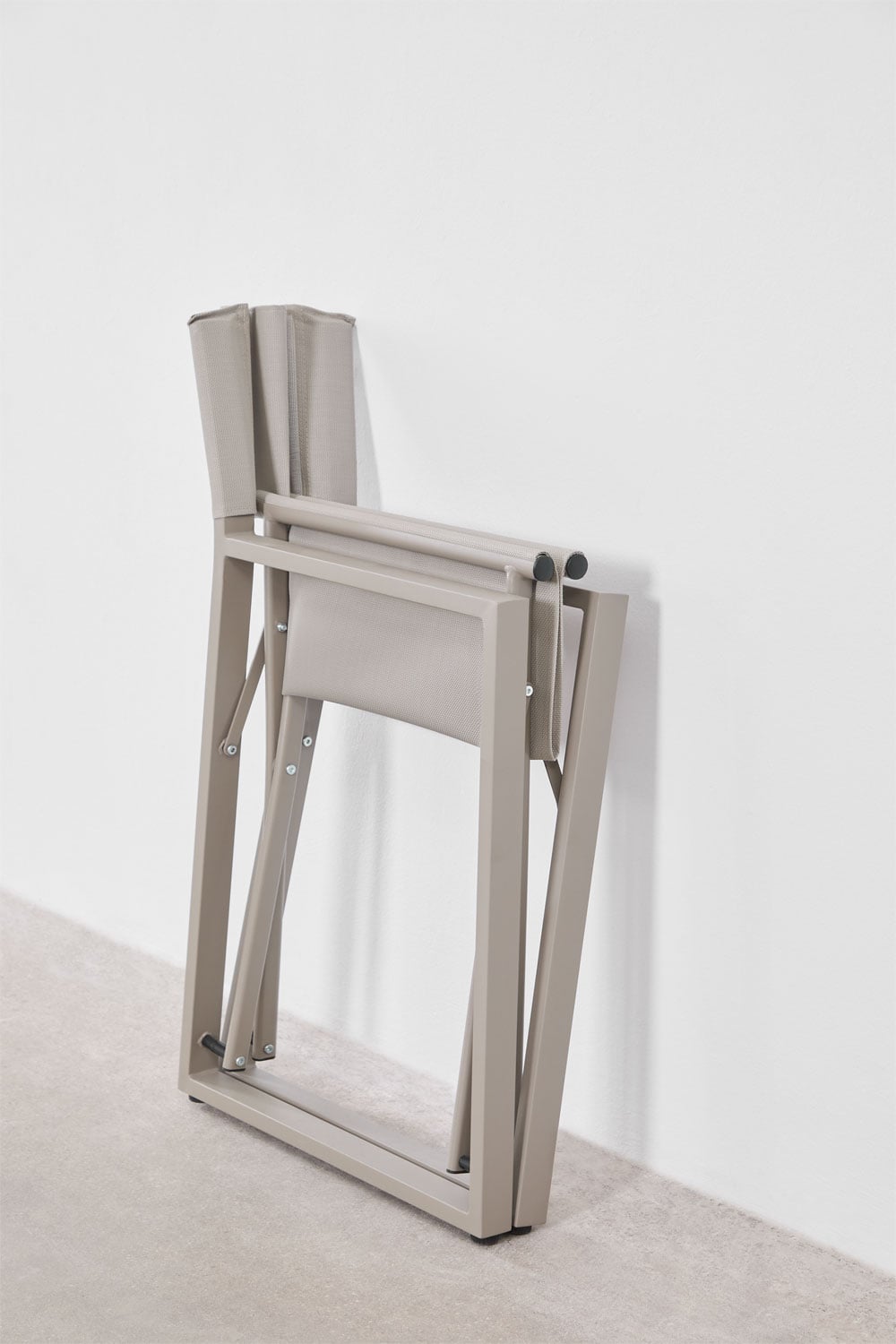 Pack de 4 chaises de réalisateur pliantes de jardin en acier Antoliana, image de la galerie 7