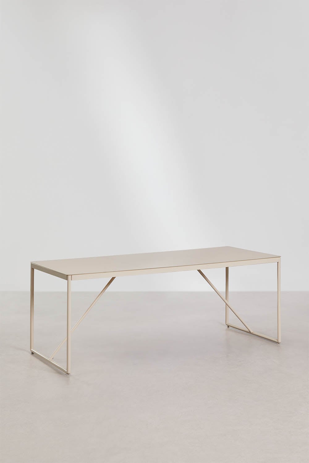 Set de table rectangulaire 185x85 cm et 6 chaises de réalisateur pliantes pour jardin en acier Melida, image de la galerie 3