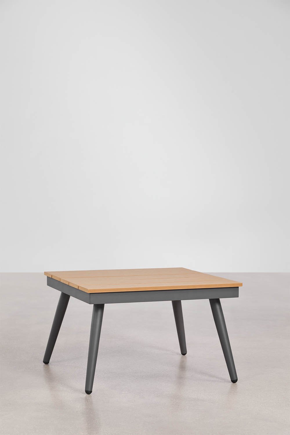 Ensemble de jardin avec canapé d'angle 4 places et table basse en aluminium et bois Nadi, image de la galerie 8