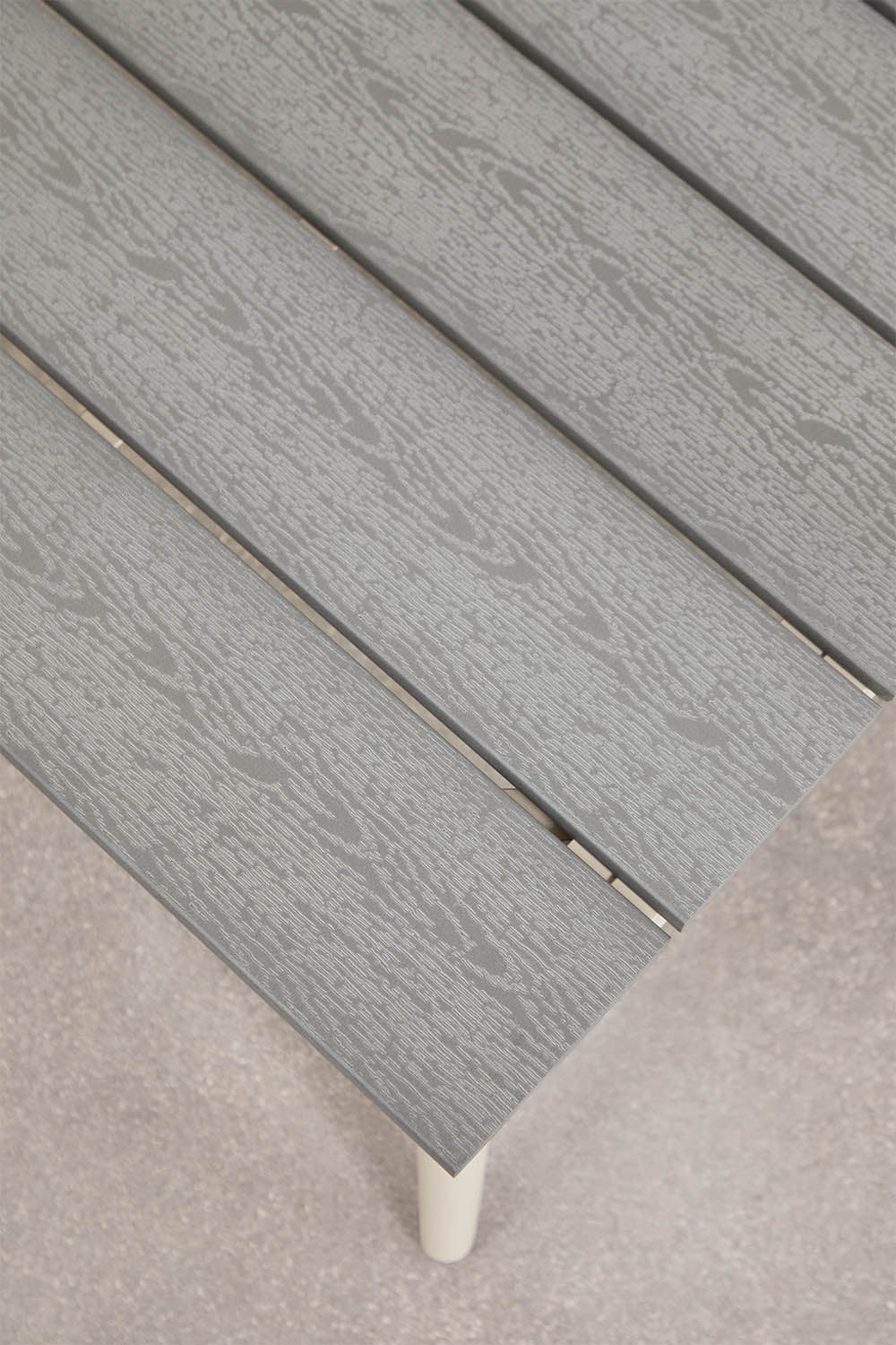 Ensemble de jardin avec canapé d'angle 4 places et table basse en aluminium et bois Nadi, image de la galerie 9