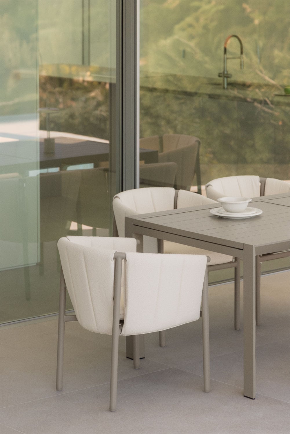 Table de jardin rectangulaire extensible en aluminium Starmi 180-240x100 cm, image de la galerie 3