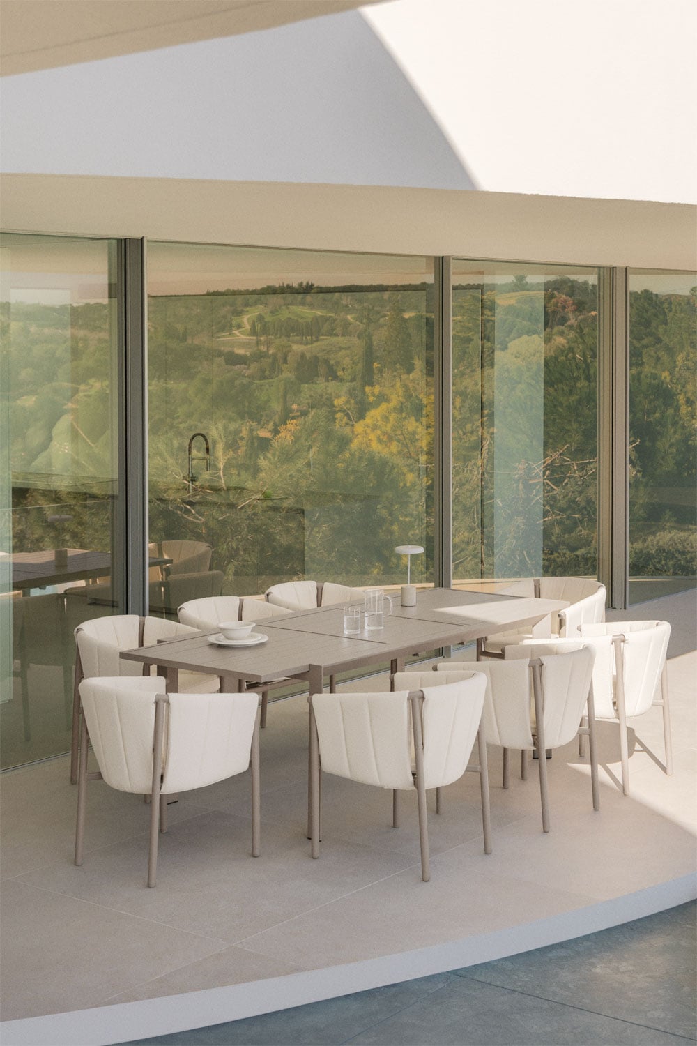 Table de jardin rectangulaire extensible en aluminium Starmi 180-240x100 cm, image de la galerie 2