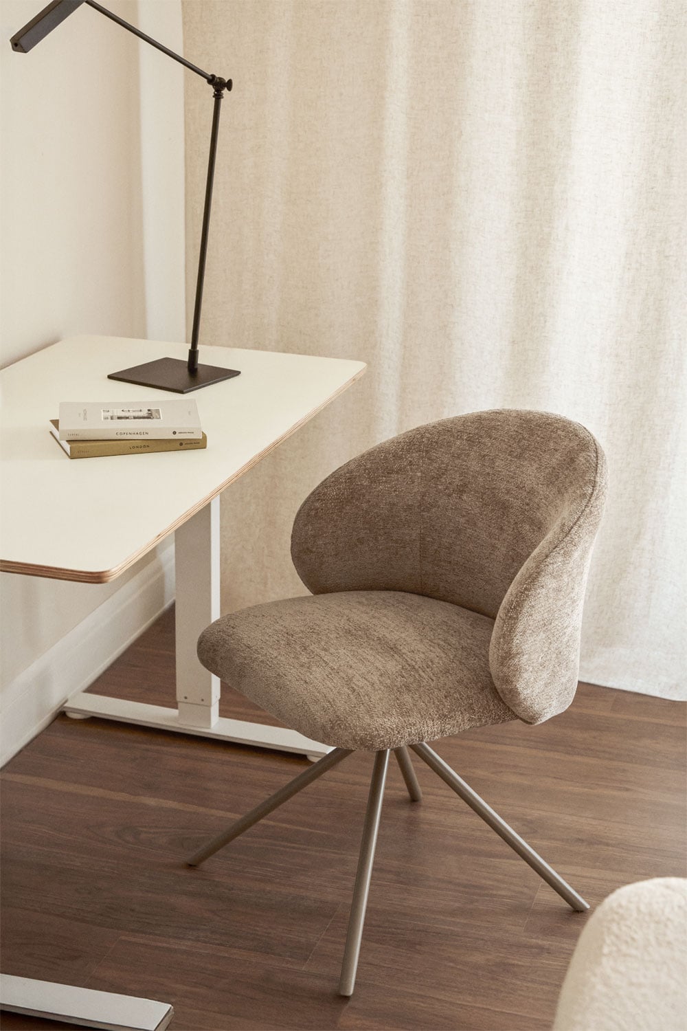 Chaise de bureau pivotante tapissée Gryon, image de la galerie 7