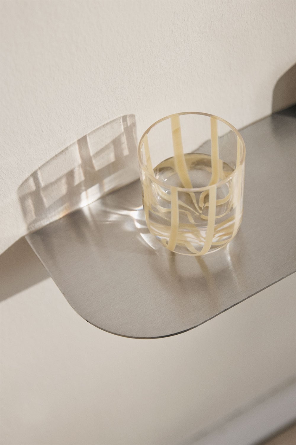 Pack de 2 tables de chevet flottantes 45x15 cm en acier inoxydable Serbian, image de la galerie 2