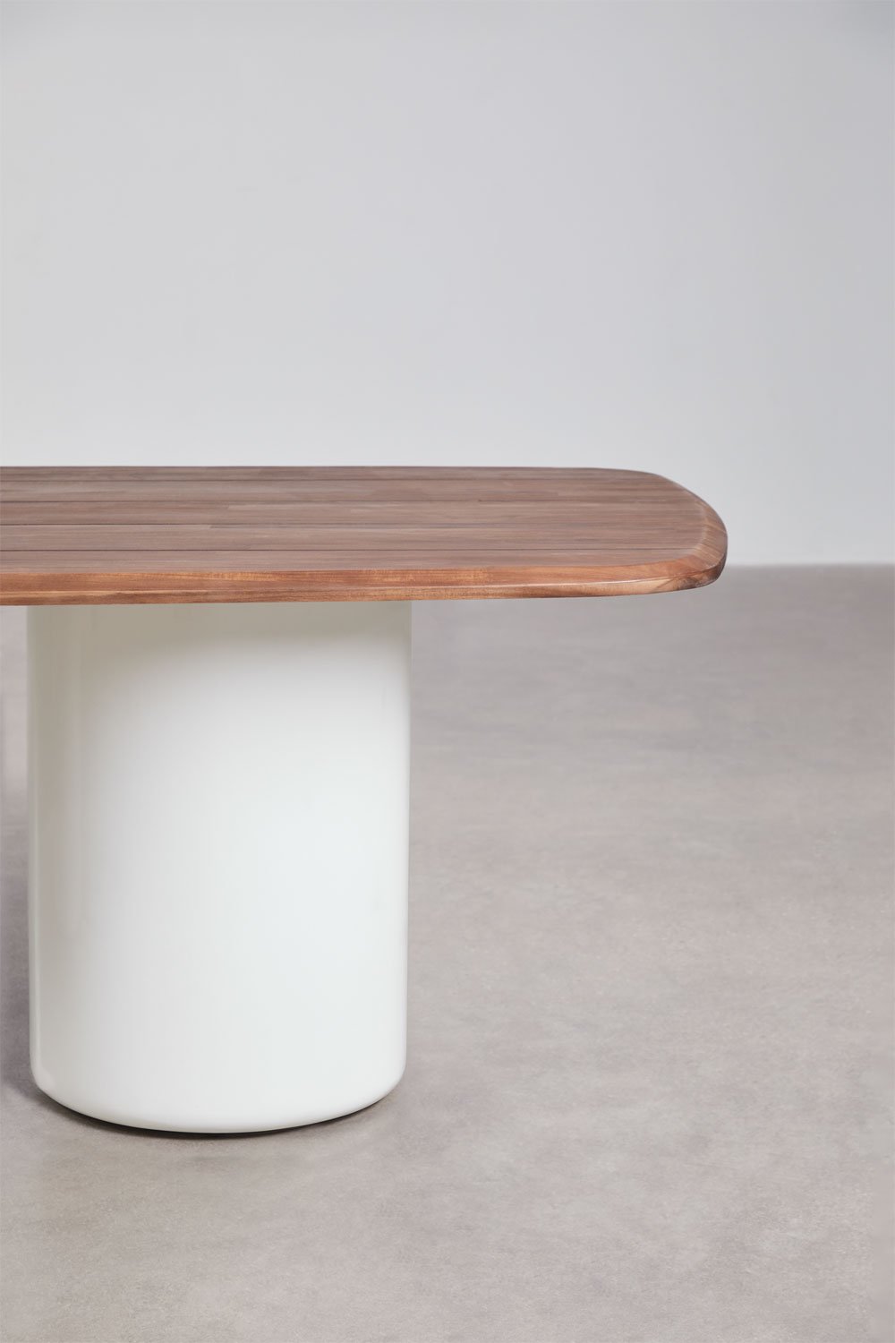 Table à manger rectangulaire 270x110 cm en bois d'acacia Leighton, image de la galerie 3