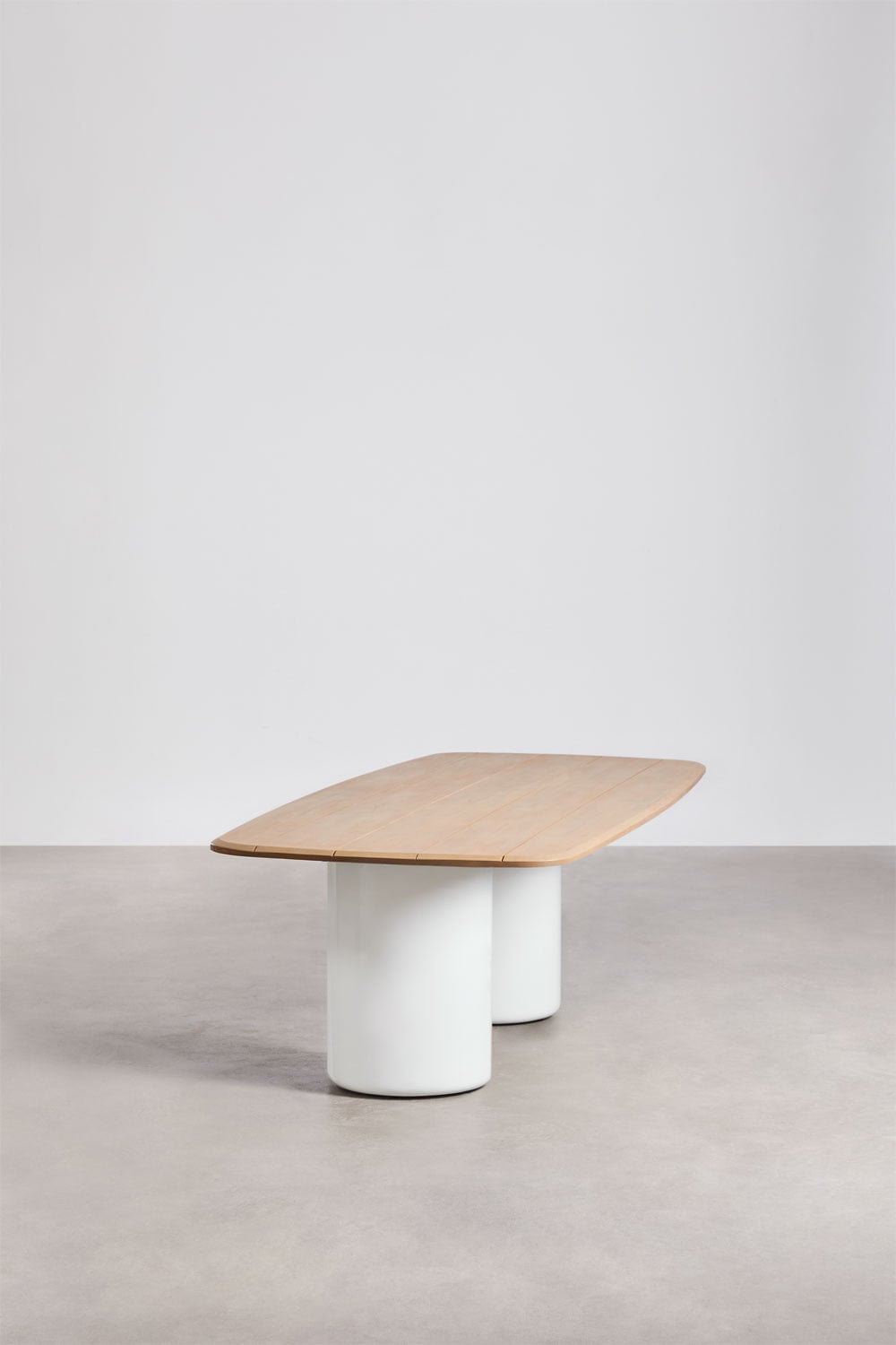 Table à manger rectangulaire 270x110 cm en bois d'acacia Leighton, image de la galerie 2