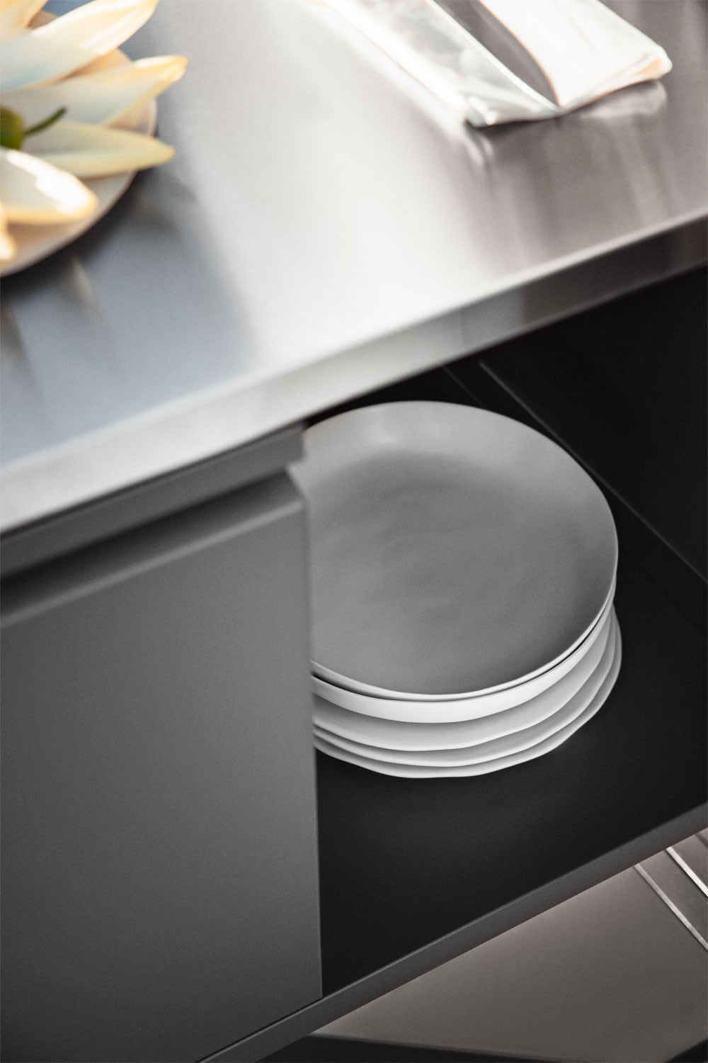 Module de rangement pour cuisine modulaire d'extérieur en acier Savona, image de la galerie 2