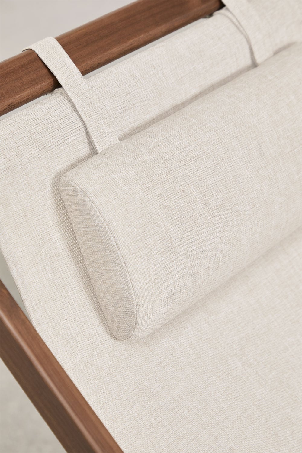 Pack de 2 chaises longues pliantes en bois d'acacia avec coussin Rondonia, image de la galerie 4