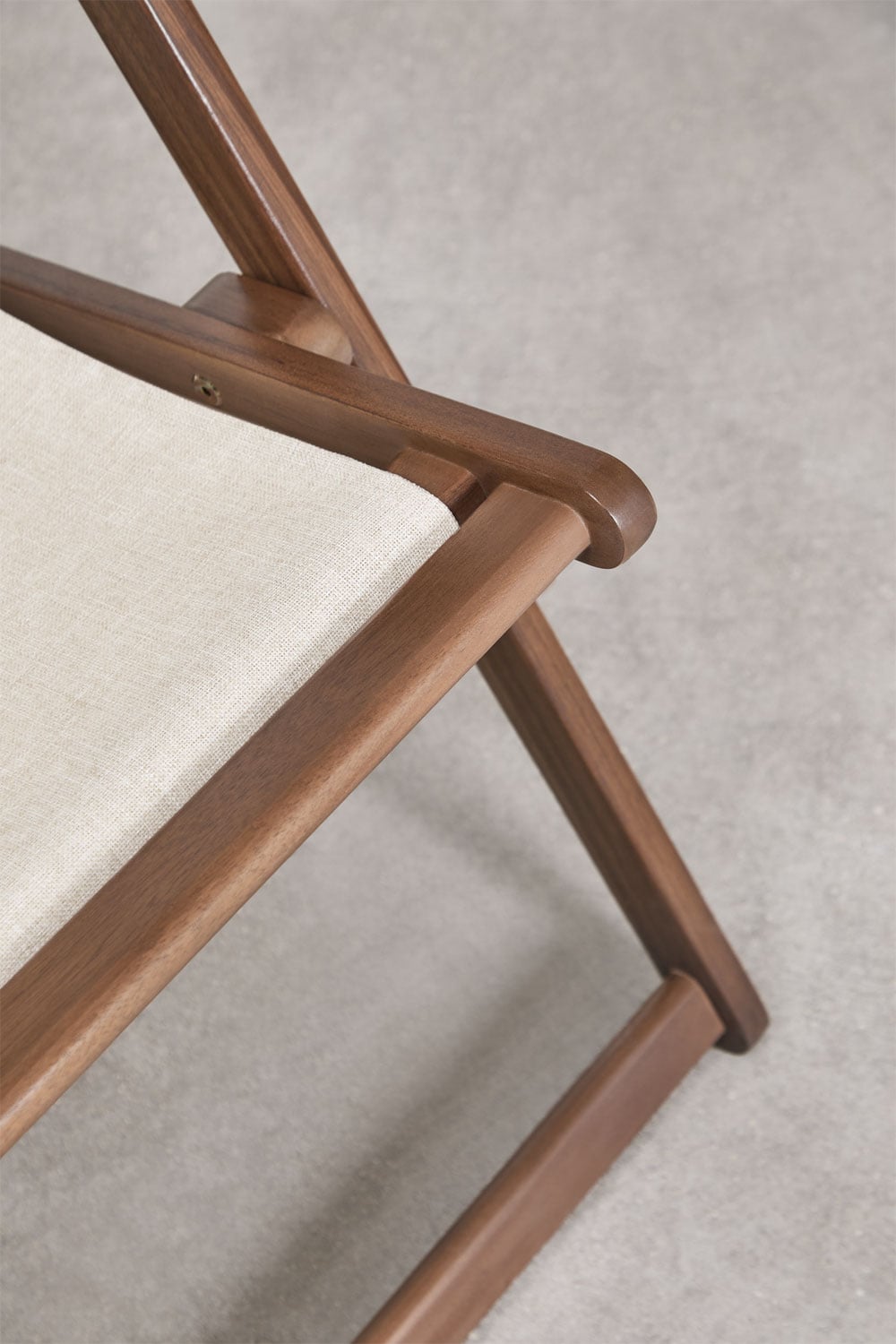 Pack de 2 chaises longues pliantes en bois d'acacia avec coussin Rondonia, image de la galerie 5