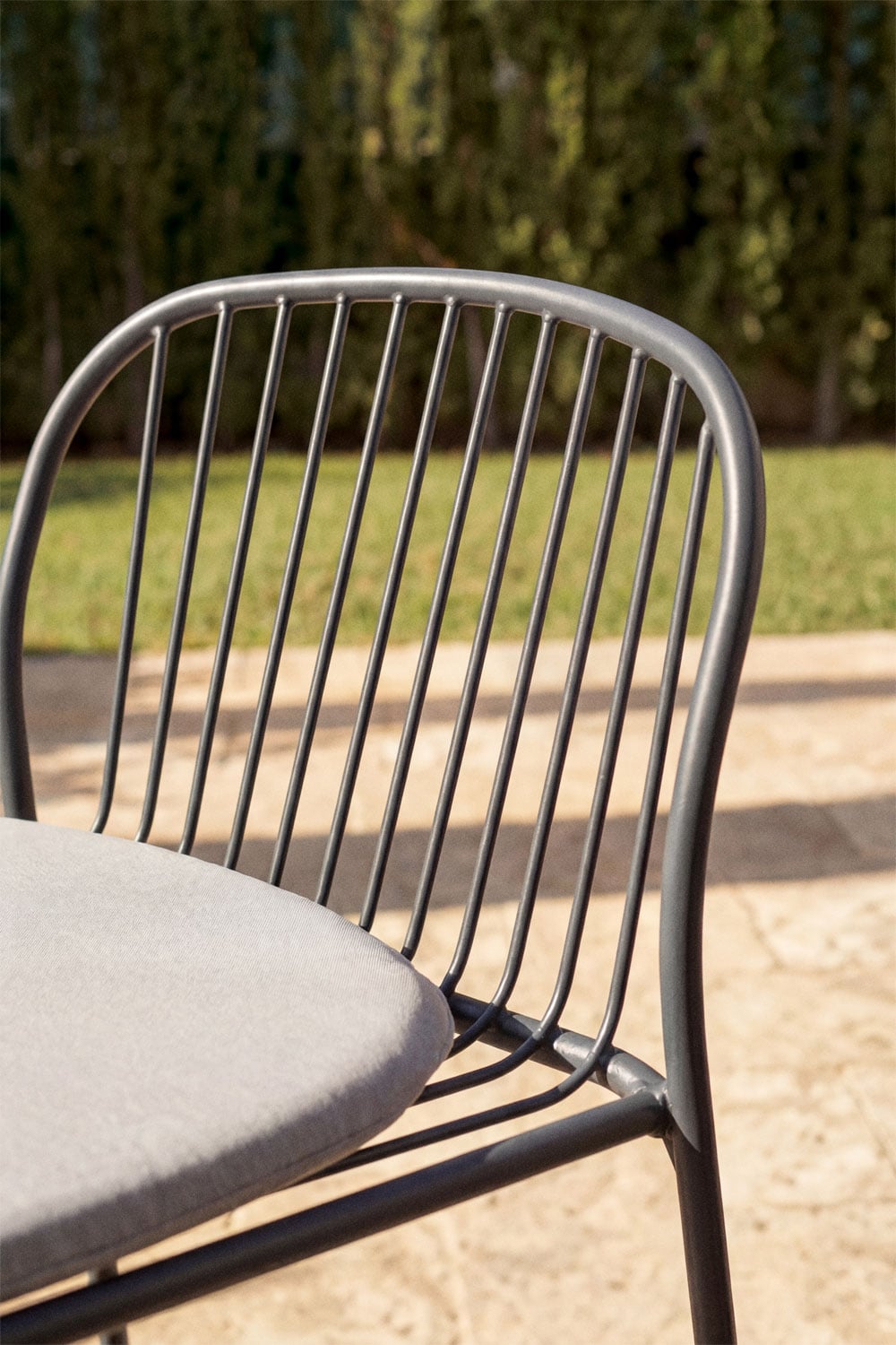 Tabouret de jardin haut en acier Anerina, image de la galerie 2