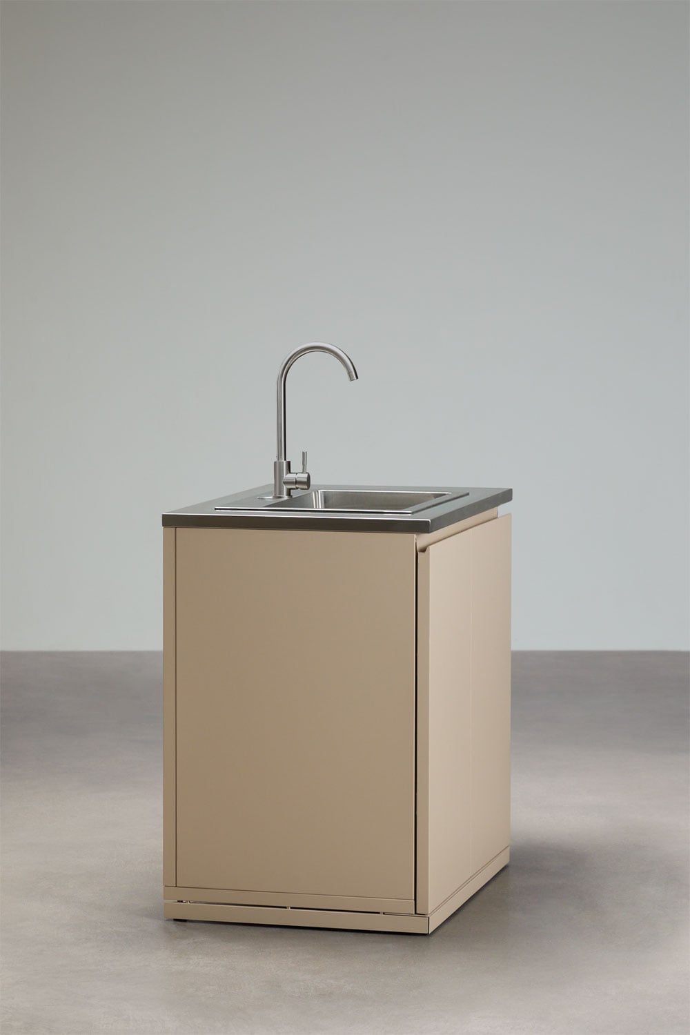 Module de rangement avec évier pour cuisine modulaire d'extérieur en acier Rivana, image de la galerie 2