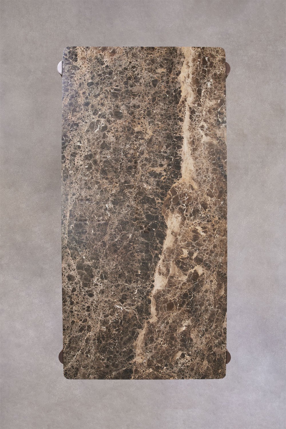 Table à manger rectangulaire 245x110 cm en bois de manguier et marbre Oneca, image de la galerie 8