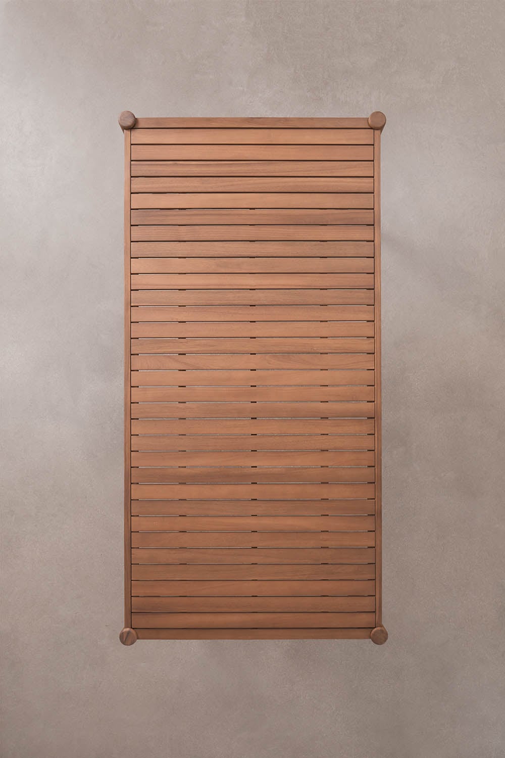 Set de table rectangulaire 180x90 cm et 2 bancs de jardin en bois d'acacia et corde tressée Karvia, image de la galerie 7
