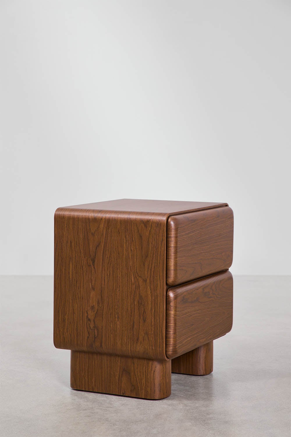 Table de chevet rectangulaire avec deux tiroirs en MDF Sheila, image de la galerie 2