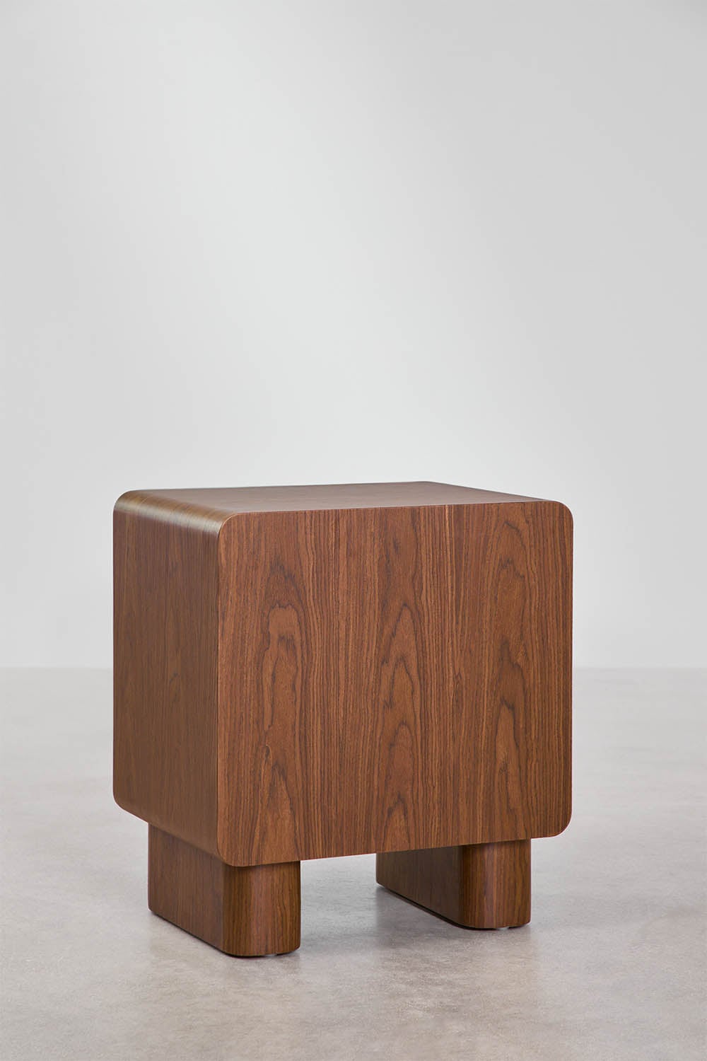 Table de chevet rectangulaire avec deux tiroirs en MDF Sheila, image de la galerie 3