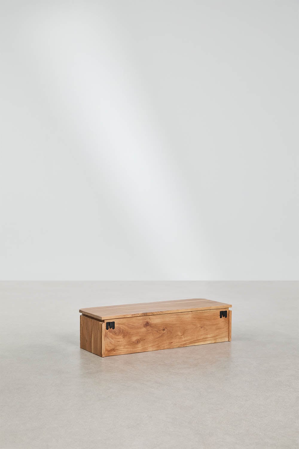 Console d'entrée murale 80x30 cm en bois d'acacia Biljandi, image de la galerie 5