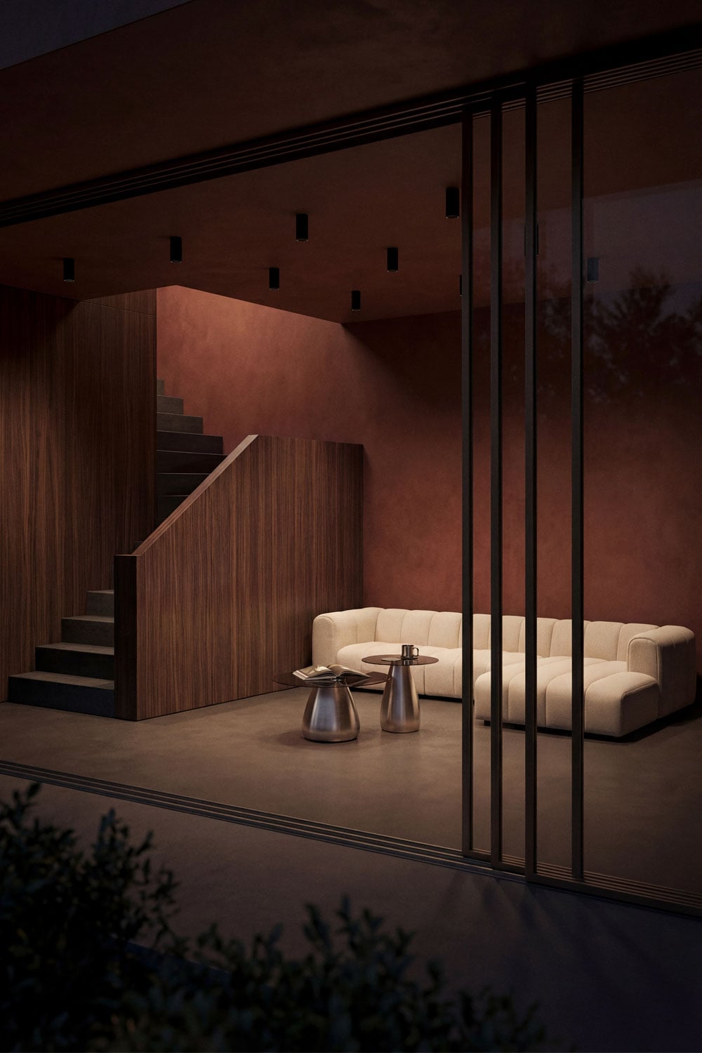 Applique de plafond LED de surface rond en aluminium Louisiane, imagen de galeria 1