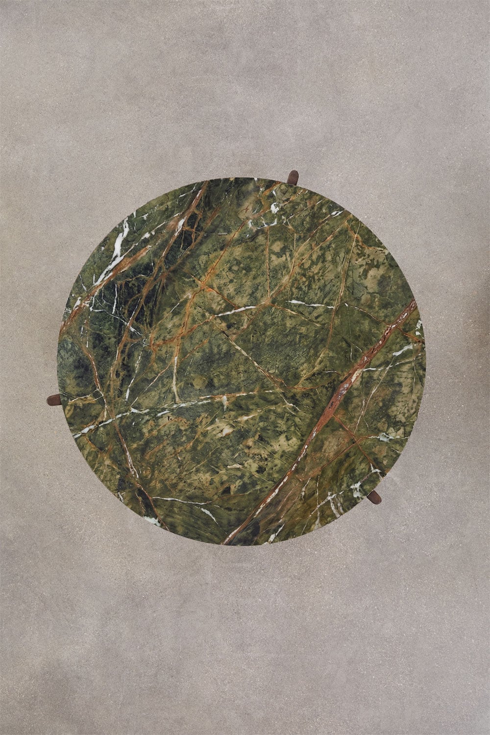 Table basse ronde en pierre naturelle et bois de manguier Lavinia, image de la galerie 6