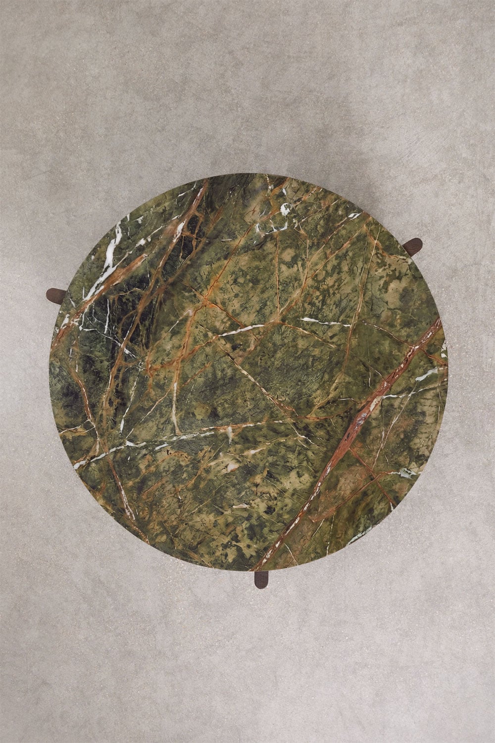 Table basse ronde en pierre naturelle et bois de manguier Lavinia, image de la galerie 5