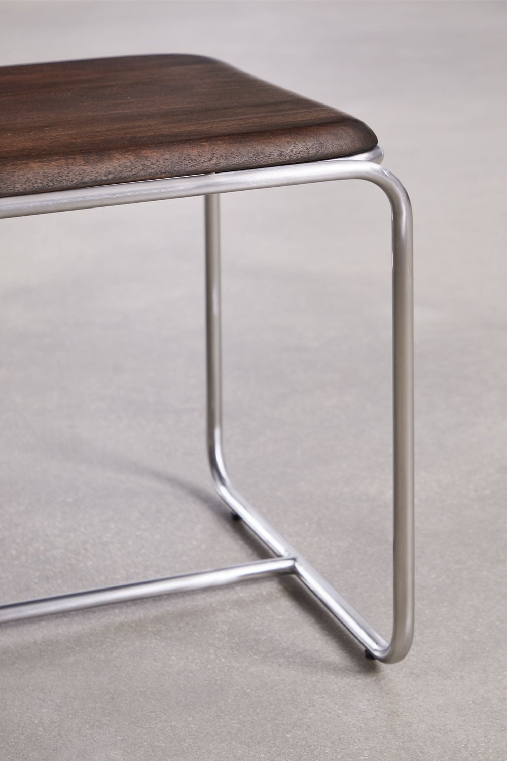 Banc 160 cm en bois d'acacia et acier inoxydable Altrex, image de la galerie 3