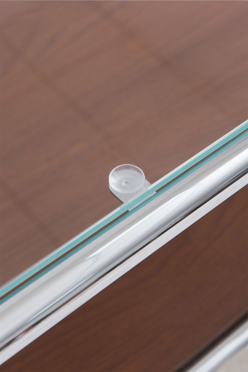 Table basse rectangulaire 120x60 cm en fer et verre trempé Kavena, image de la galerie 4