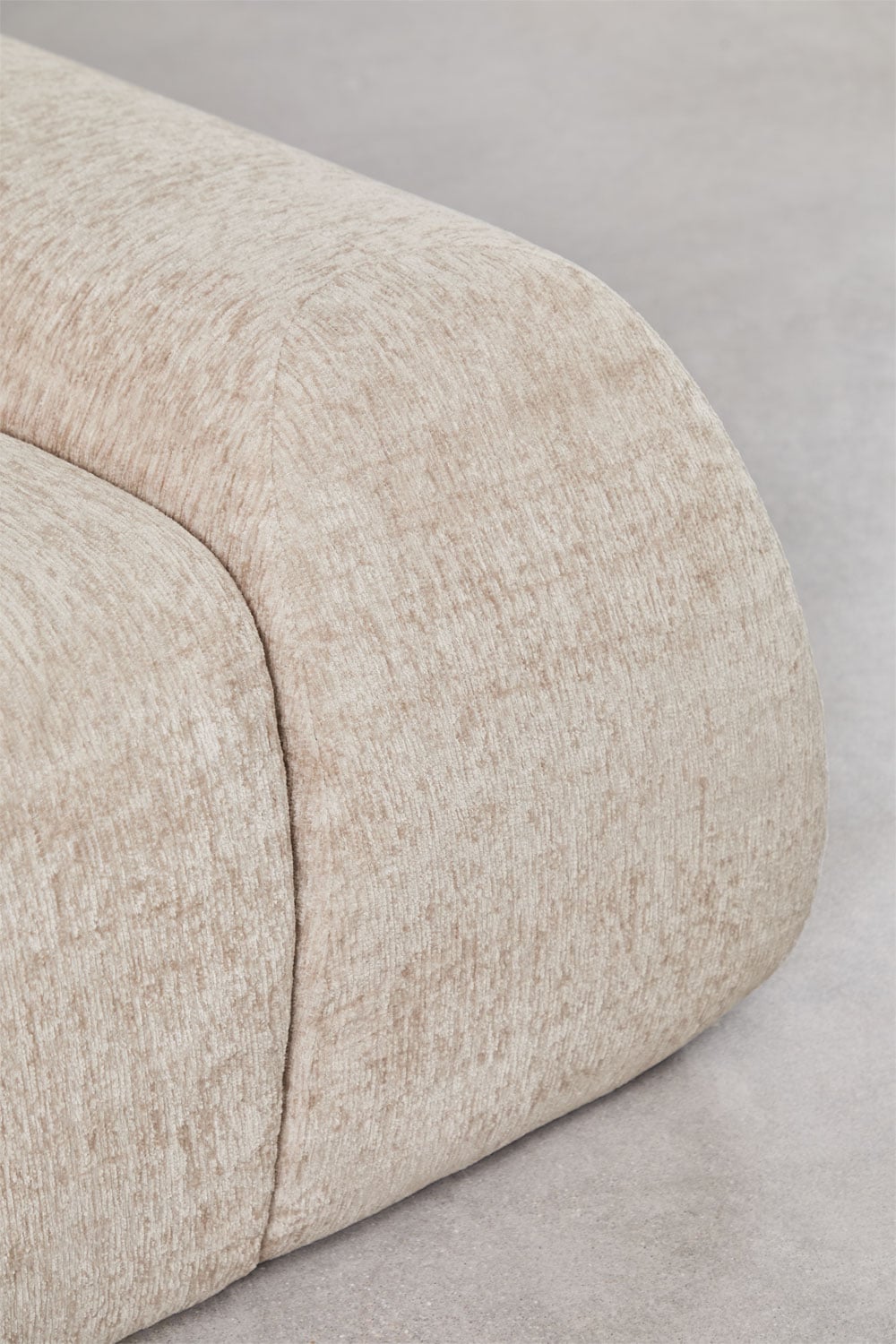 Module d'angle droit avec accoudoir pour canapé modulaire en chenille emballé sous vide Merida, image de la galerie 5