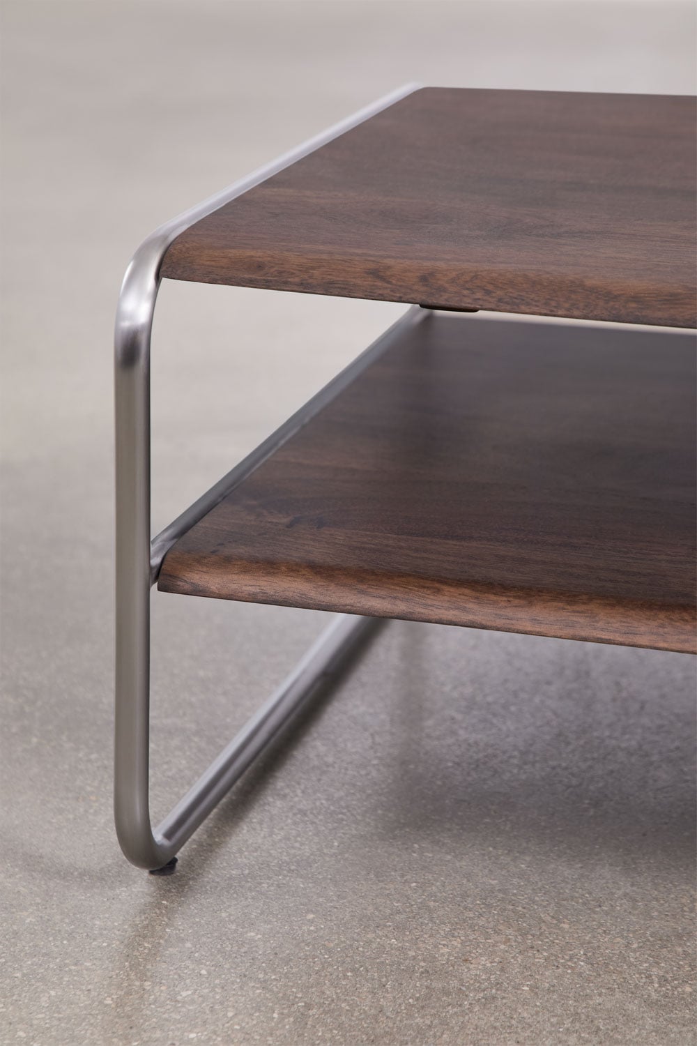 Table basse en bois d'acacia et acier inoxydable Altrex, image de la galerie 3