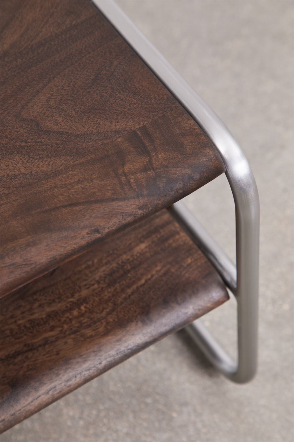 Table basse en bois d'acacia et acier inoxydable Altrex, image de la galerie 4
