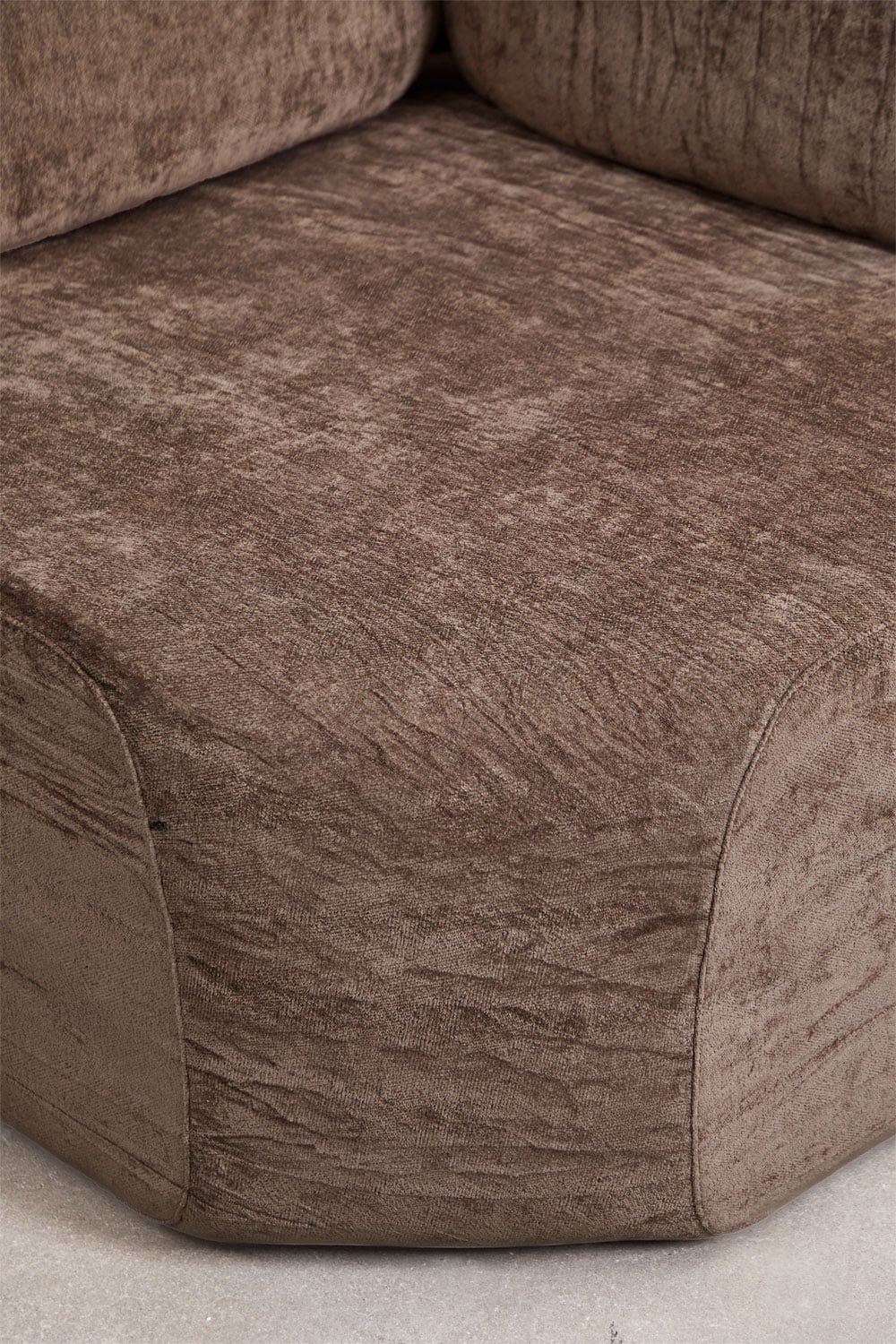 Module d'angle pour canapé modulaire en chenille emballé sous vide Merida, image de la galerie 5