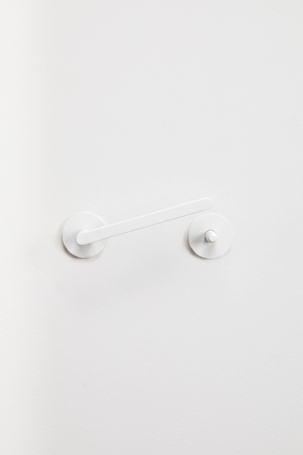 Porte-papier toilette en acier inoxydable blanc Caldrumi, image de la galerie 2