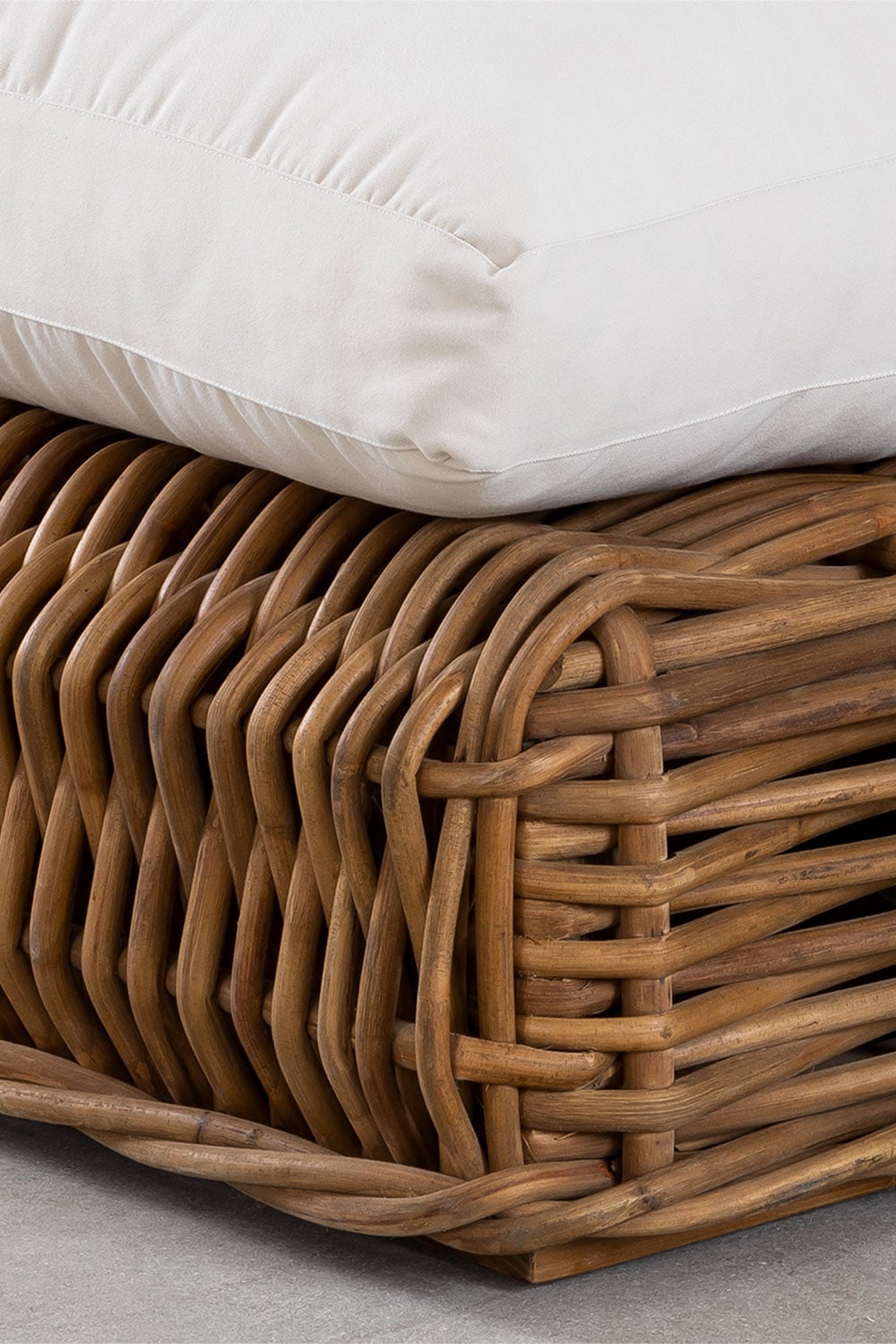 Module d'angle droit pour canapé modulaire en rotin Milu, image de la galerie 6