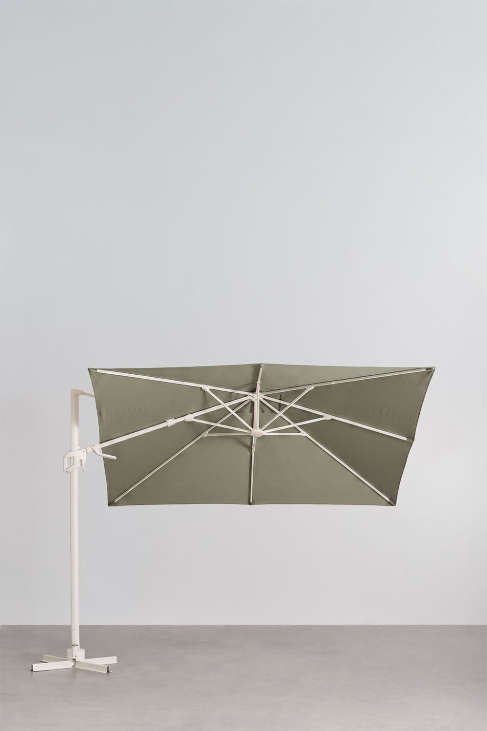Parasol 295x295 cm en tissu et aluminium Hydra, image de la galerie 2