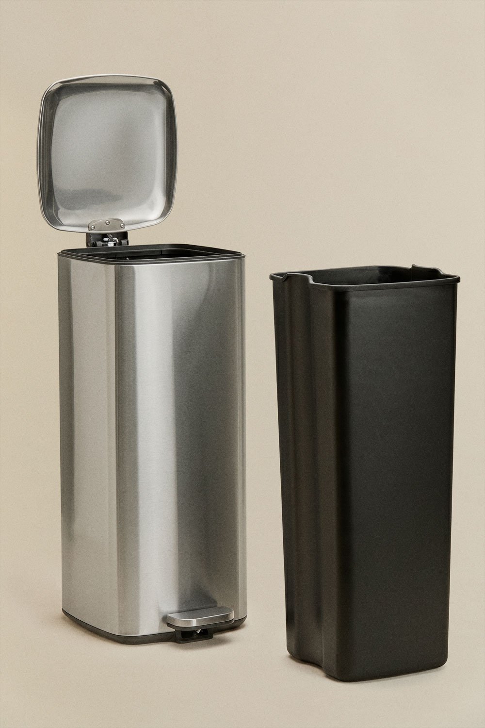 Poubelle à pédale pour extérieur en acier Sosuina, image de la galerie 5