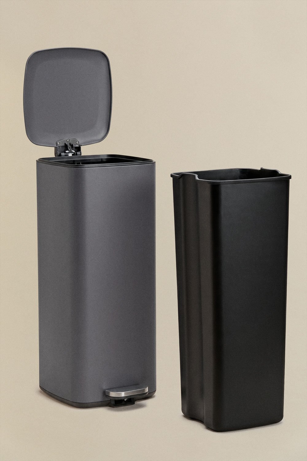 Poubelle à pédale pour extérieur en acier Sosuina, image de la galerie 5