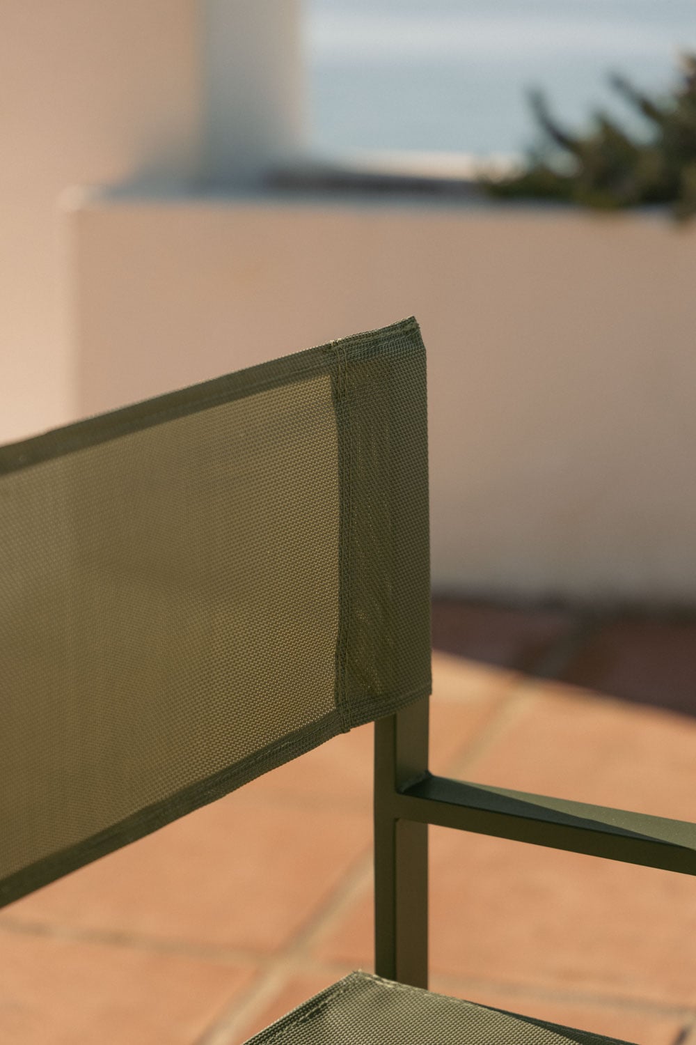 Chaise de réalisateur pliante de jardin en acier Zurena, image de la galerie 2