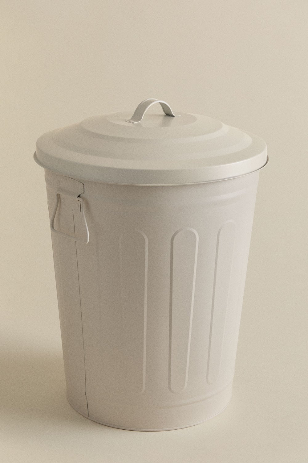 Poubelle avec couvercle pour extérieur en acier galvanisé Susi, image de la galerie 1