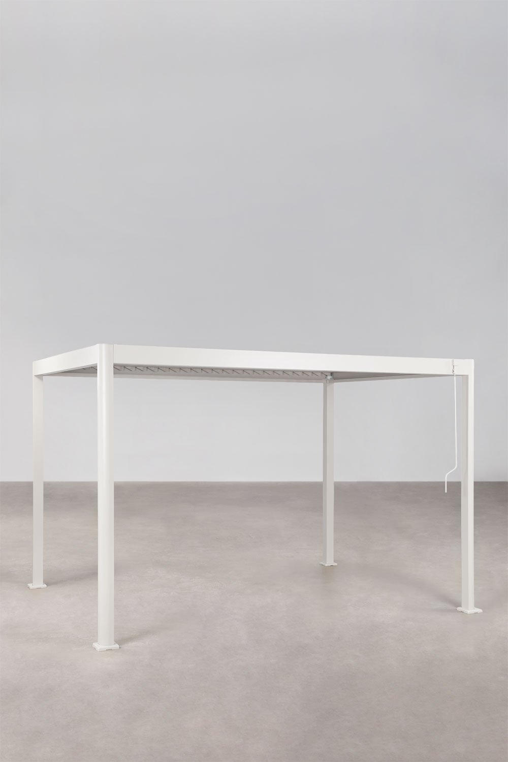 Pergola bioclimatique 3 x 4 m aluminium lames blanc gardénia Druvia, image de la galerie 3