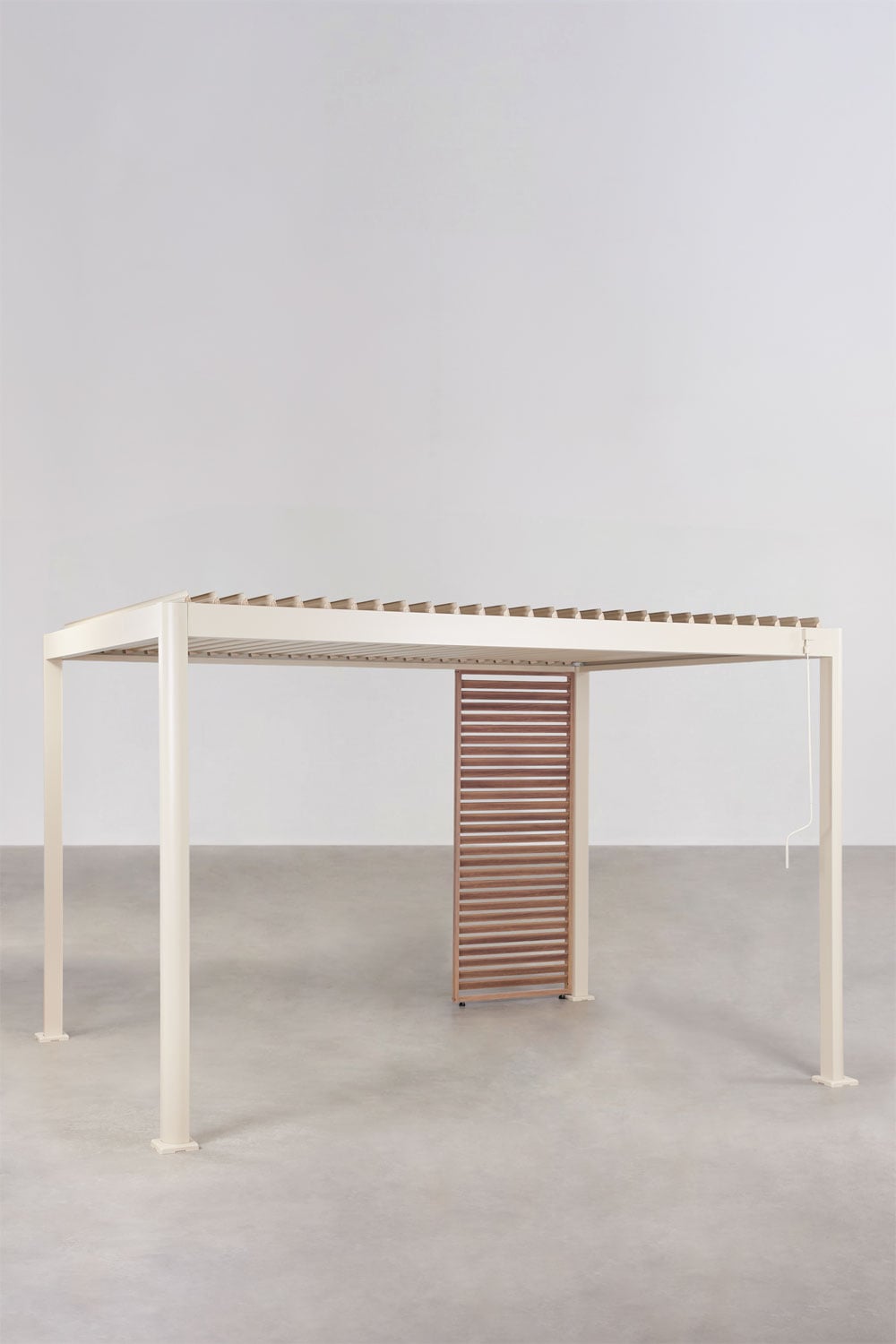Pergola bioclimatique en aluminium avec lames et panneau Druvia, image de la galerie 1
