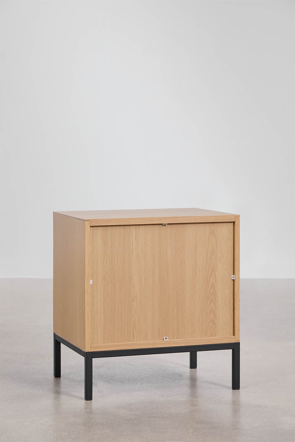 Table de chevet rectangulaire 50x40 cm en MDF et placage chêne Bromley, image de la galerie 3