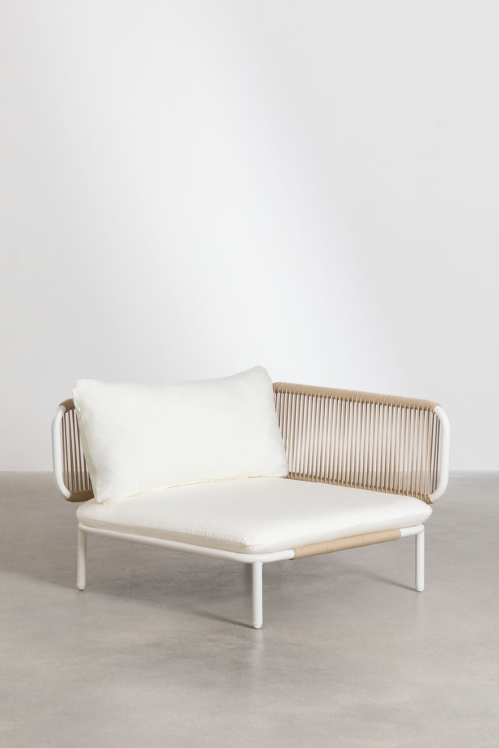 Canapé modulaire de jardin 2 pièces avec 2 fauteuils d'angle Roubly, image de la galerie 3