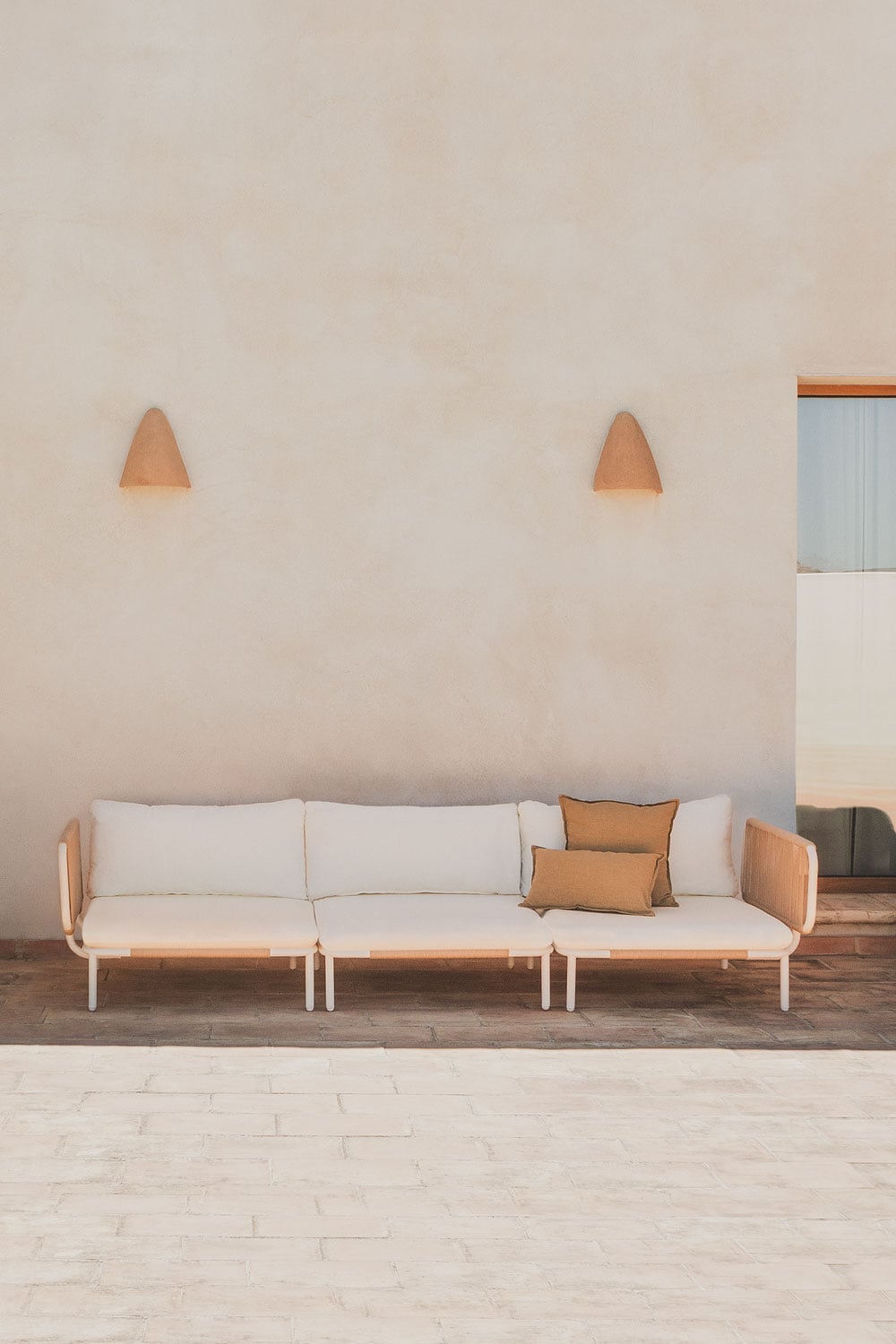 Canapé modulaire de jardin 3 pièces avec 2 fauteuils d'angle Roubly, image de la galerie 1