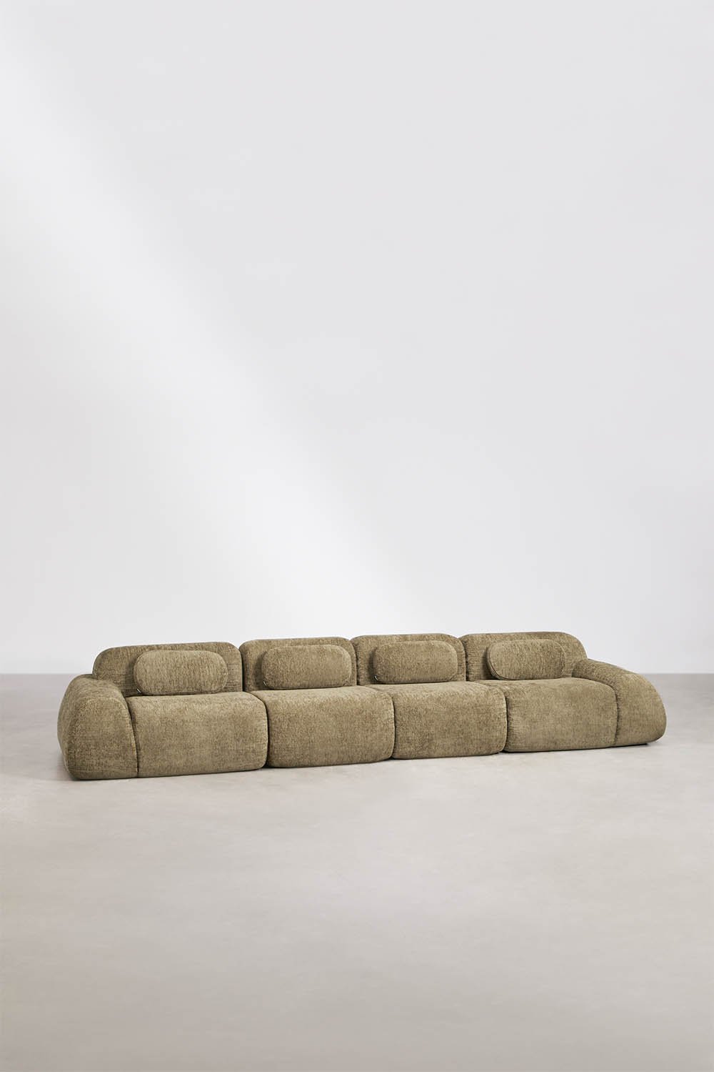 Canapé modulaire 4 pièces en chenille emballé sous vide Merida, image de la galerie 1