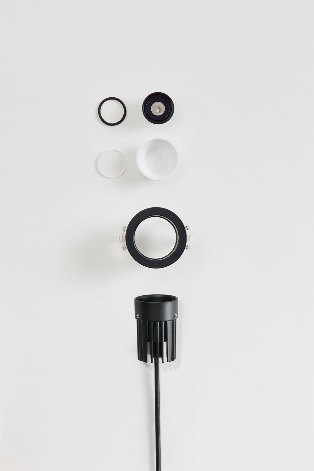 Downlight LED encastrable avec cadre rond Ø5 cm pour extérieur en aluminium Luisiana, imagen de galeria 6