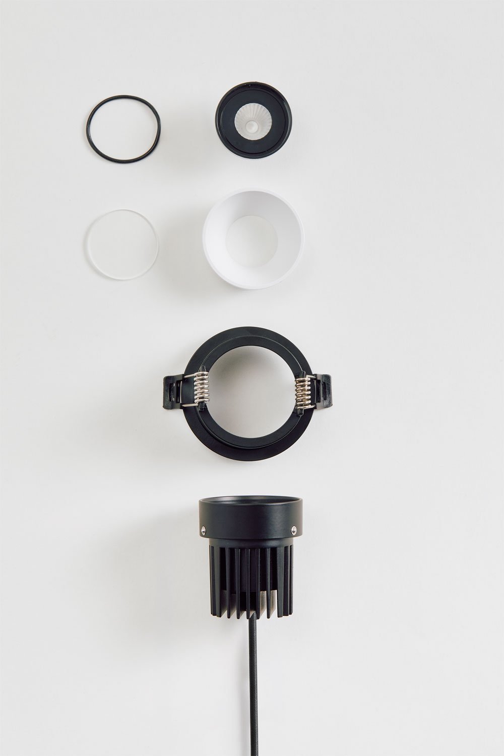 Downlight LED encastrable avec cadre rond Ø7 cm pour extérieur en aluminium Luisiana, imagen de galeria 6